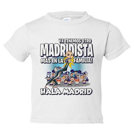 Camiseta bebé ya tenemos otro madridista más en la familia Madrid fútbol
