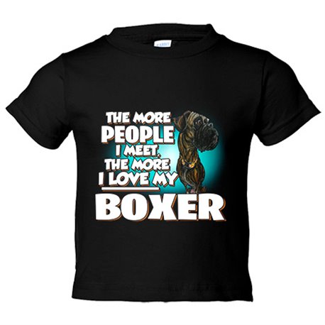 Camiseta niño I love my Boxer Atigrado raza perro