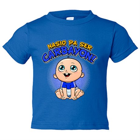 Camiseta bebé nacido para ser Carbayon para aficionado al fútbol de Oviedo