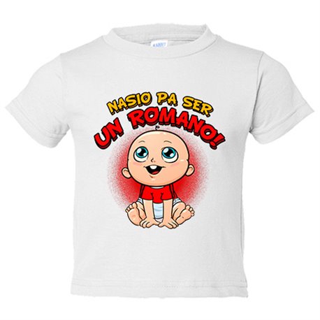 Camiseta bebé nacido para ser Romano para aficionado al fútbol de Tarragona