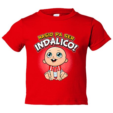 Camiseta bebé nacido para ser Indálico para aficionado al fútbol de Almería