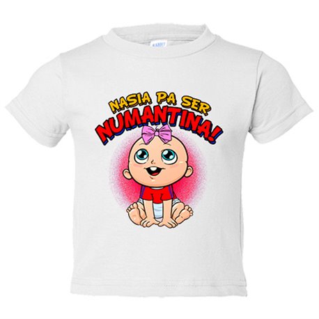 Camiseta bebé nacida para ser Numantina para aficionada al fútbol de Soria