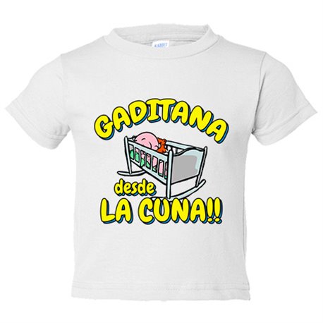 Camiseta bebé Gaditana desde la cuna para aficionado al fútbol