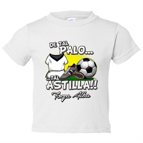 Camiseta bebé de tal palo tal astilla de Albacete para aficionado al fútbol