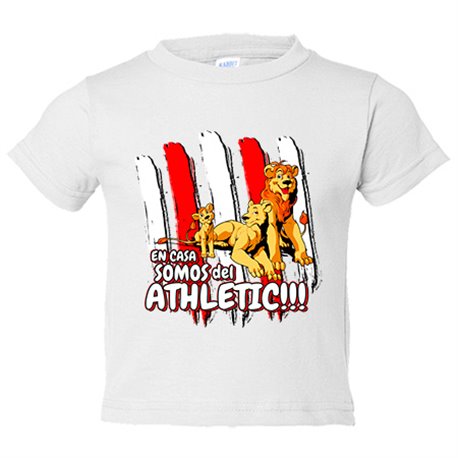 Camiseta bebé parodia dibujo en casa somos del Athletic