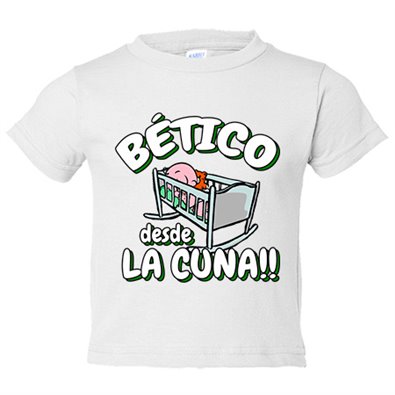 Camiseta bebé bético desde la cuna para aficionado al fútbol