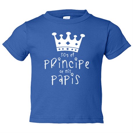Camiseta bebé Soy el prinicipe de mis papis