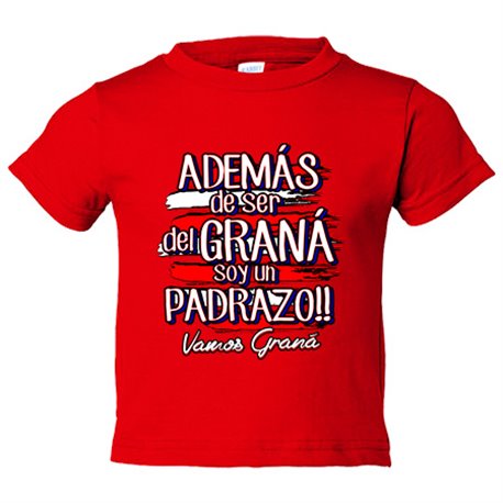 Camiseta bebé además de ser del Graná soy un padrazo futbolero de Granada