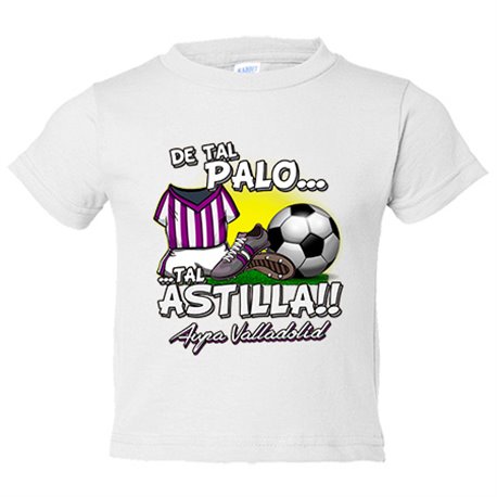 Camiseta bebé de tal palo tal astilla de Valladolid para aficionado al fútbol