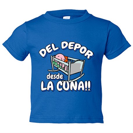 Camiseta bebé del Depor desde la cuna para aficionado al fútbol