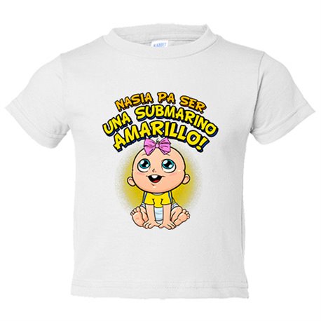 Camiseta niño nacida para ser una Submarino Amarillo Villarreal fútbol