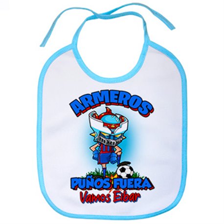 Babero frase armeros puños fuera parodia robot de los 80 para nostálgicos futboleros de Eibar