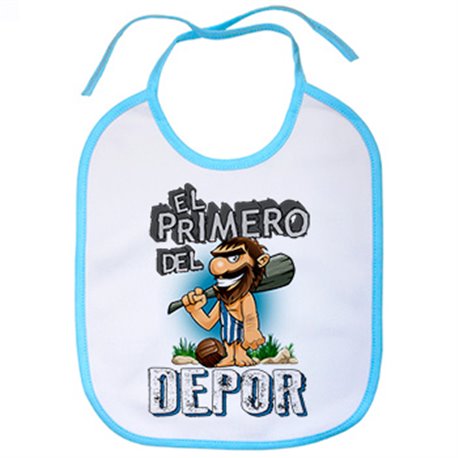 Babero frase el primero del Depor para hincha de su equipo de fútbol