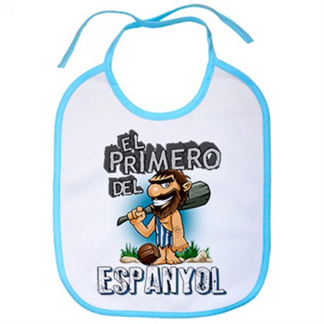 Babero frase el primero del espanyol para hincha de su equipo de fútbol