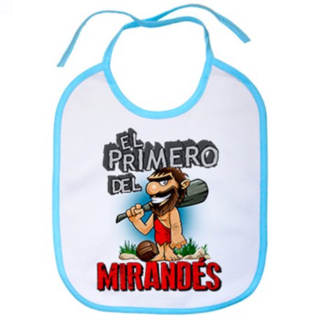 Babero frase el primero del Mirandés para hincha de su equipo de fútbol