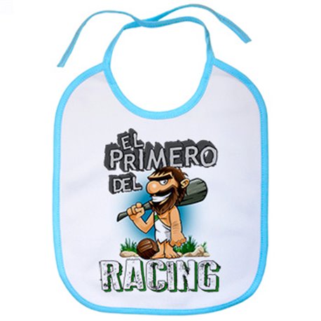 Babero frase el primero del Racing para hincha de su equipo de fútbol