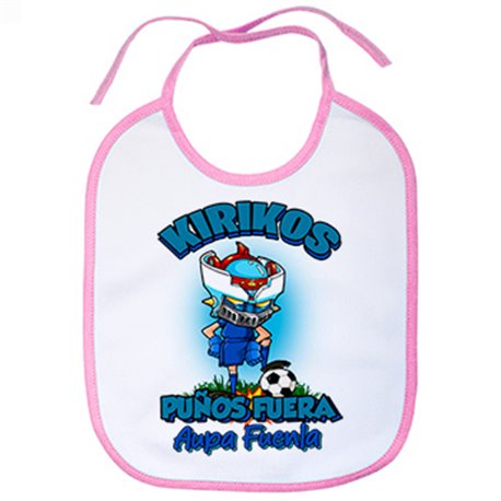 Babero frase kirikos puños fuera parodia robot de los 80 para nostálgicos futboleros de Fuenlabrada