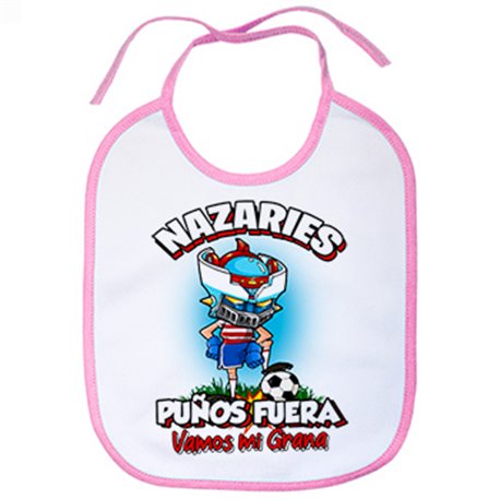 Babero frase nazaries puños fuera parodia robot de los 80 para nostálgicos futboleros de Granada