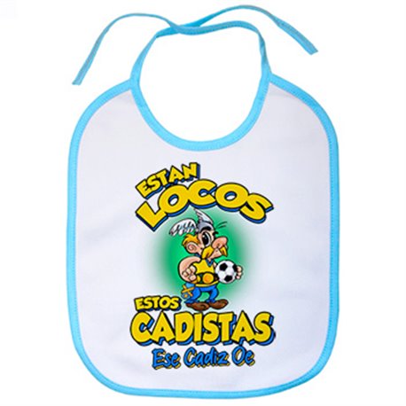 Babero parodia de Asteris para aficionados al fútbol de Cádiz