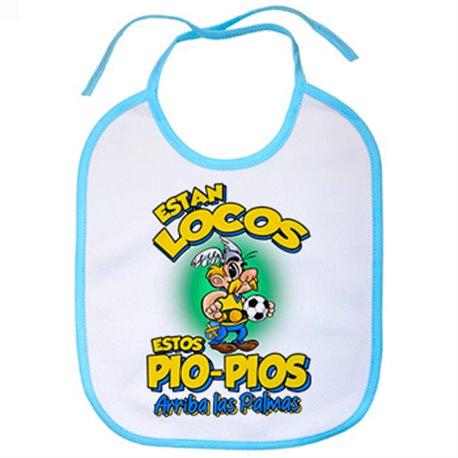 Babero parodia de Asteris para aficionados al fútbol de Las Palmas