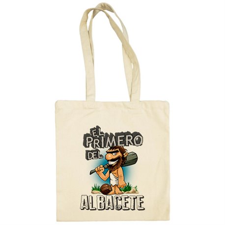 Bolsa de tela frase el primero del Albacete para hincha de su equipo de fútbol