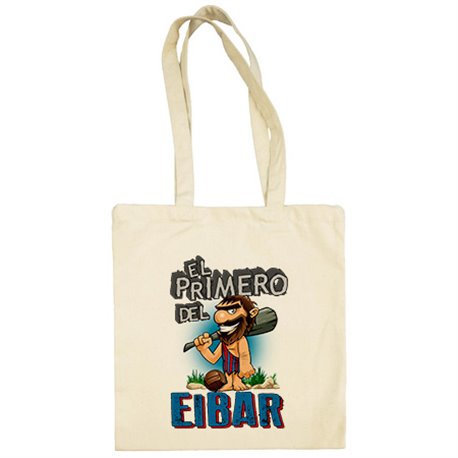 Bolsa de tela frase el primero del Eibar para hincha de su equipo de fútbol