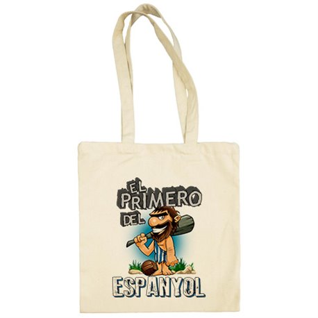 Bolsa de tela frase el primero del espanyol para hincha de su equipo de fútbol