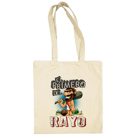 Bolsa de tela frase el primero del Rayo para hincha de su equipo de fútbol