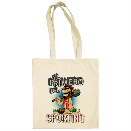 Bolsa de tela frase el primero del Sporting para hincha de su equipo de fútbol