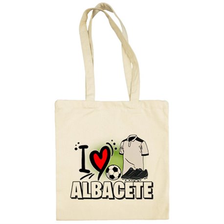 Bolsa de tela para enamorado de su equipo de fútbol de Albacete