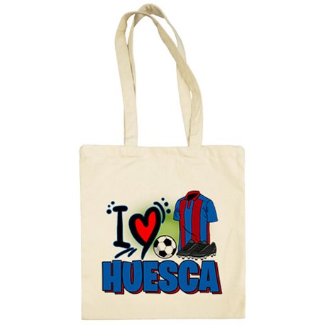 Bolsa de tela para enamorado de su equipo de fútbol de Huesca