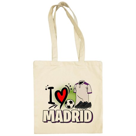 Bolsa de tela para enamorado de su equipo de fútbol de Madrid