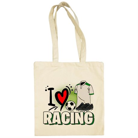 Bolsa de tela para enamorado de su equipo de fútbol del Racing