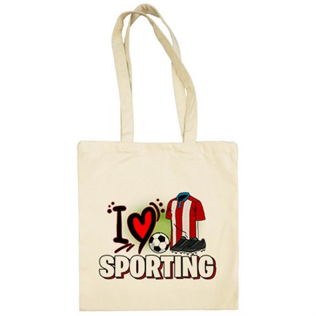 Bolsa de tela para enamorado de su equipo de fútbol del Sporting