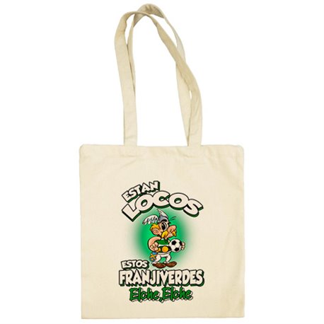 Bolsa de tela parodia de Asteris para aficionados al fútbol de Elche