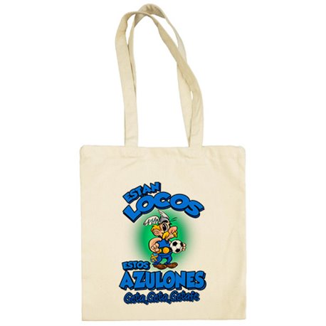 Bolsa de tela parodia de Asteris para aficionados al fútbol de Getafe