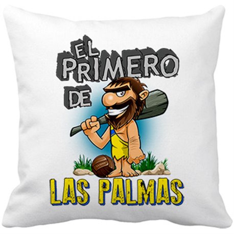 Cojín con relleno frase el primero de las Palmas para hincha de su equipo de fútbol