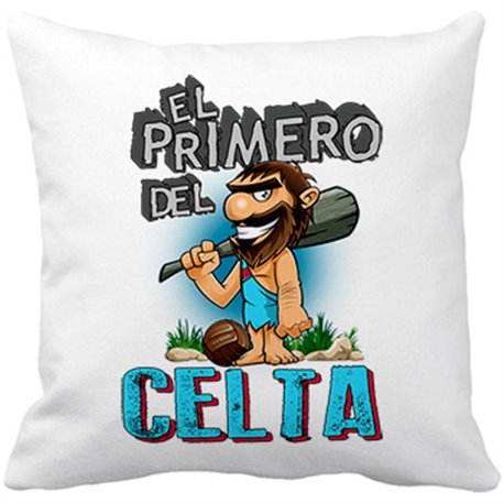 Cojín con relleno frase el primero del Celta para hincha de su equipo de fútbol