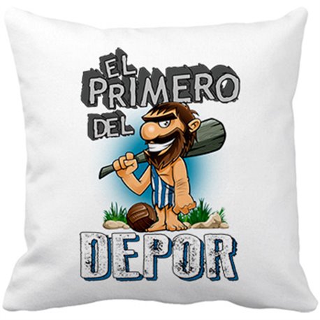 Cojín con relleno frase el primero del Depor para hincha de su equipo de fútbol