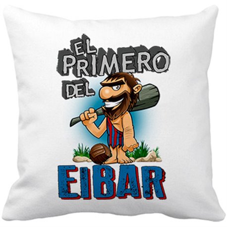 Cojín con relleno frase el primero del Eibar para hincha de su equipo de fútbol