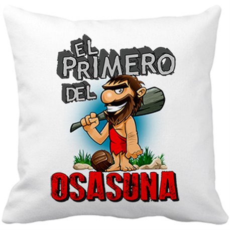 Cojín con relleno frase el primero del Osasuna para hincha de su equipo de fútbol (DESACTIVAR)