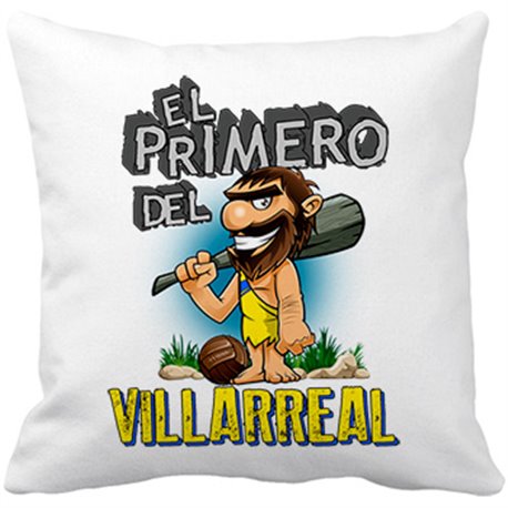 Cojín con relleno frase el primero del Villarreal para hincha de su equipo de fútbol