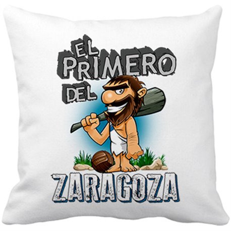 Cojín con relleno frase el primero del Zaragoza para hincha de su equipo de fútbol