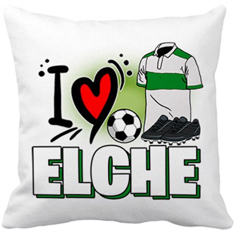 Cojín con relleno para enamorado de su equipo de fútbol de Elche