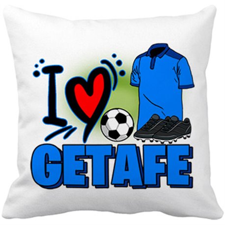Cojín con relleno para enamorado de su equipo de fútbol de Getafe