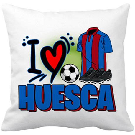 Cojín con relleno para enamorado de su equipo de fútbol de Huesca