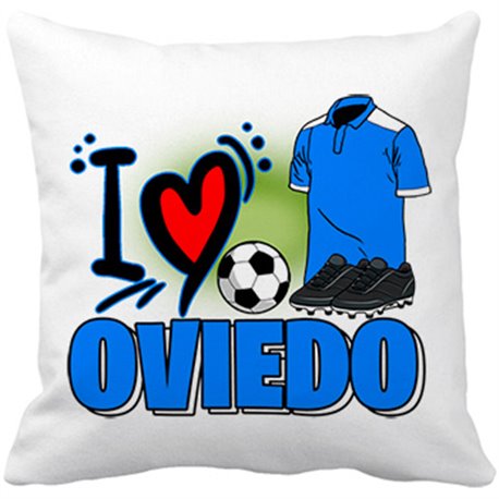 Cojín con relleno para enamorado de su equipo de fútbol de Oviedo