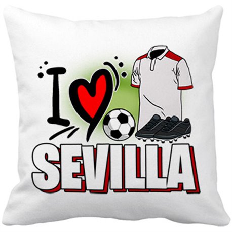Cojín con relleno para enamorado de su equipo de fútbol de Sevilla