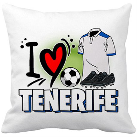 Cojín con relleno para enamorado de su equipo de fútbol de Tenerife