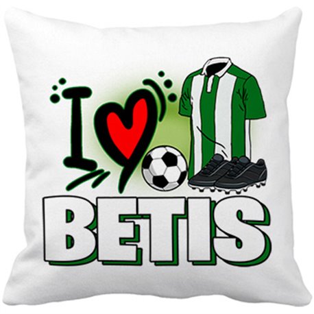 Cojín con relleno para enamorado de su equipo de fútbol del Betis